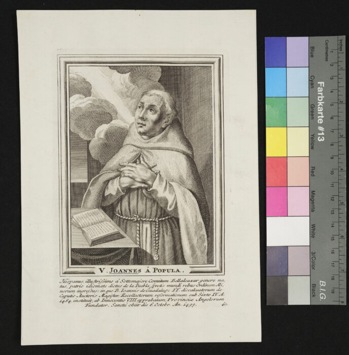 "Unvollständige Sammlung ( 58 Stück ) von Heiligenbildnissen", S. Johannes a Popula, Nr. 60