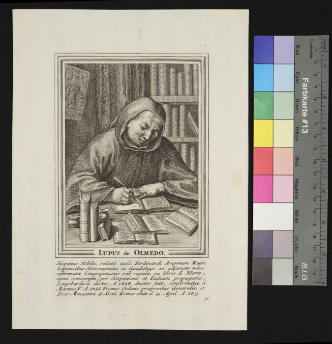 "Unvollständige Sammlung ( 58 Stück ) von Heiligenbildnissen", S. Lupus de Olmedo, Nr. 56