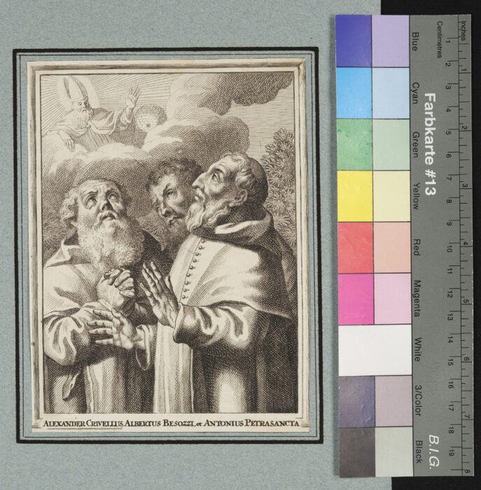 "Unvollständige Sammlung ( 58 Stück ) von Heiligenbildnissen", S. Alexander Crivellus Albertus Besozzi et Antonius Petrasancta
