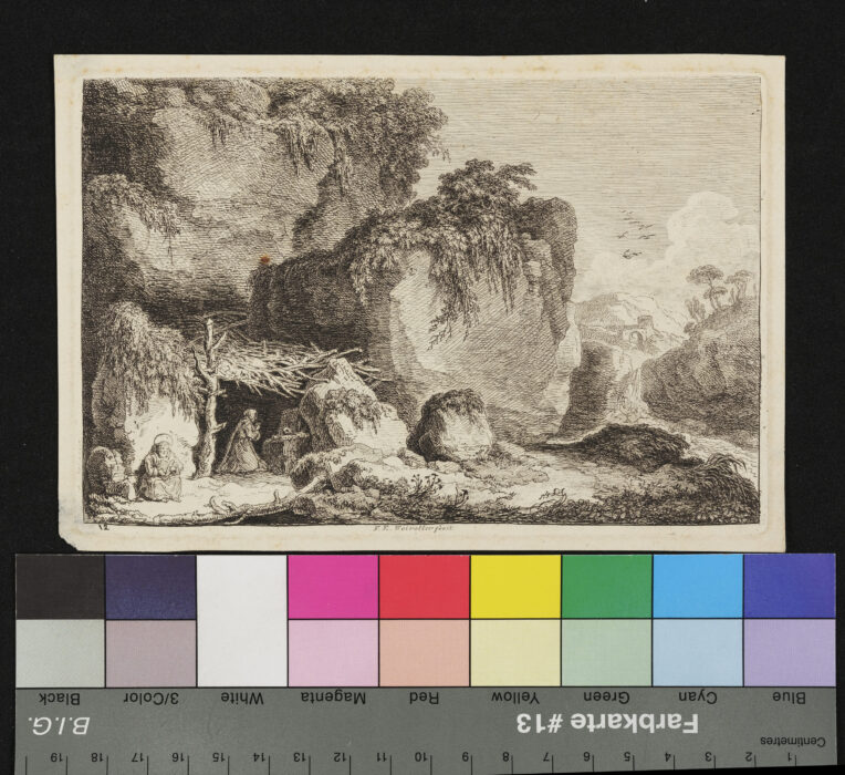 "2 Blätter, Landschaft mit Einsiedler", Nr. 12