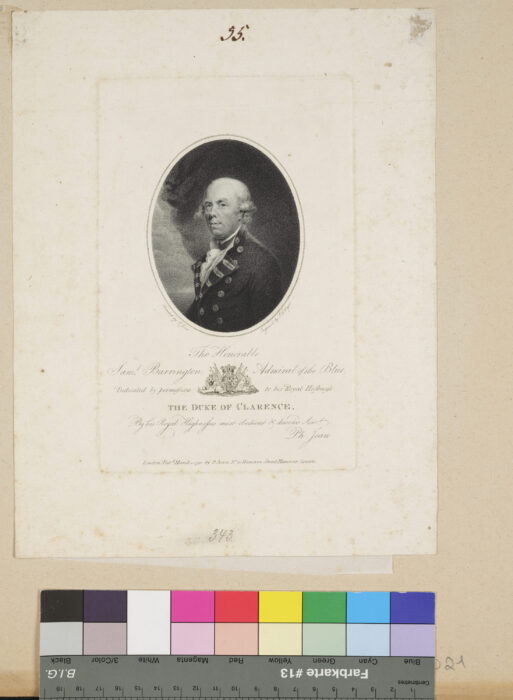 Samuel Barrington, Admiral of the Blue, Duke of Clarence