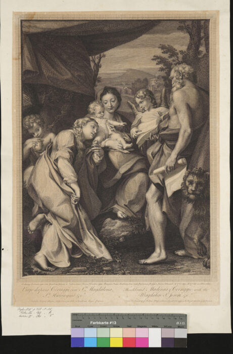 Heilige Familie umgeben vom Heiligen Hieronymus und Magdalena. Der Tag des…