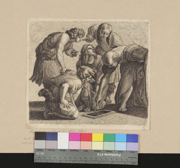 Gruppe des Archimedes aus der Schule von Athen