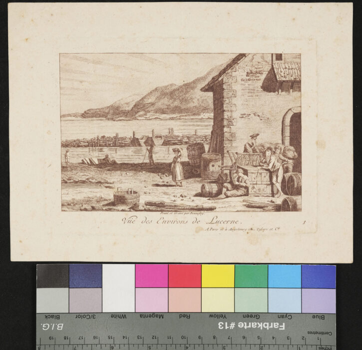 "2 Blätter aus der Serie: Vue de Environs de Lucerne", Nr.1