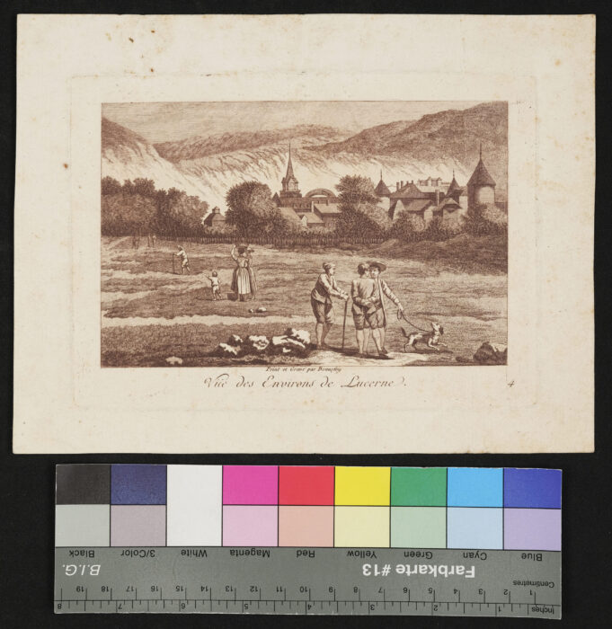 "2 Blätter aus der Serie: Vue de Environs de Lucerne", Nr.4