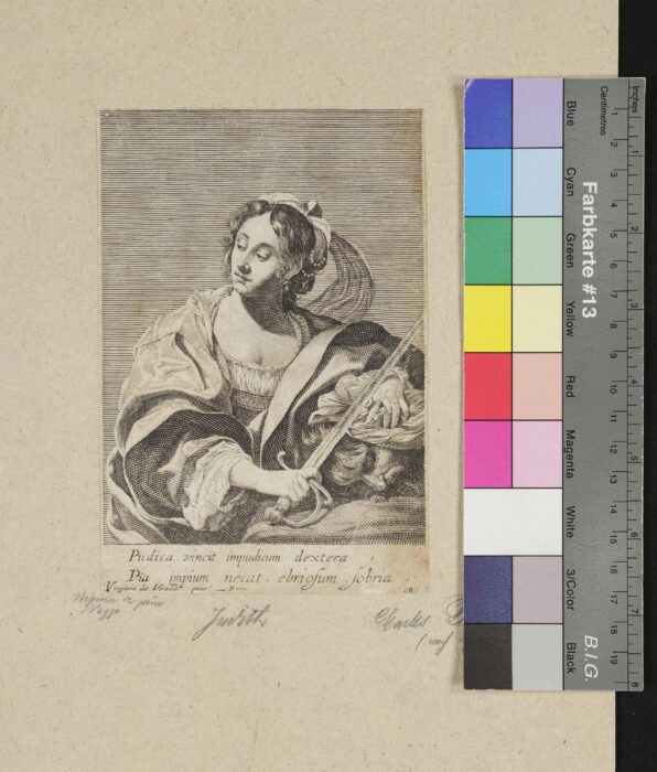 Judith mit dem Haupt des Holophernes, Copie nach Mellan