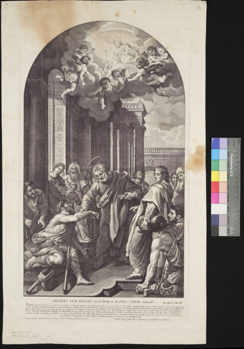 Petrus und Johannes heilen die Lahmen, Apg 3