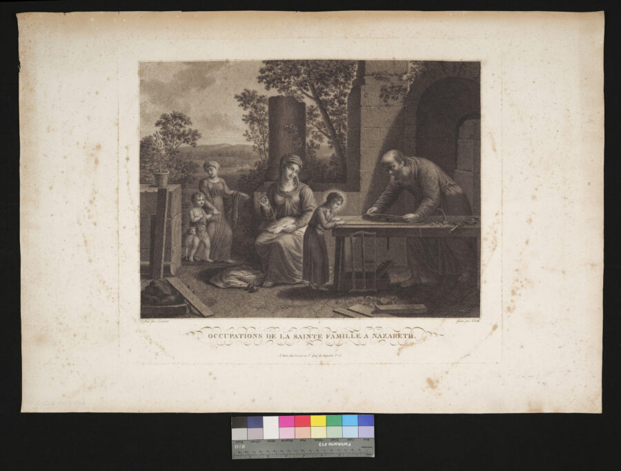 Die Heilige Familie in Nazareth, mit Johannes dem Täufer