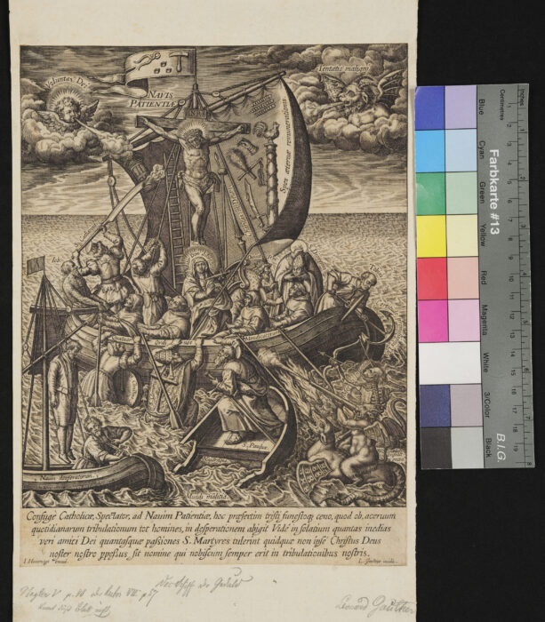Navis Patientiae / Das Schiff der Geduld, Der Gekreuzigte, Maria, Päpste: Paulus, weitere Heilige
