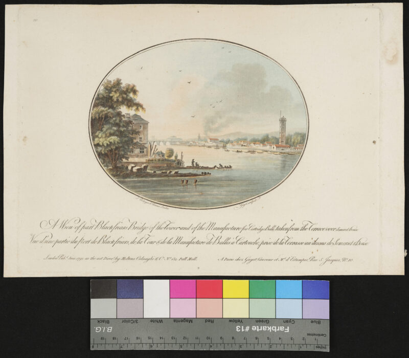 Vue d`une Partie du Port de Blackfrias, Blackfrias-Brücke, Hafen