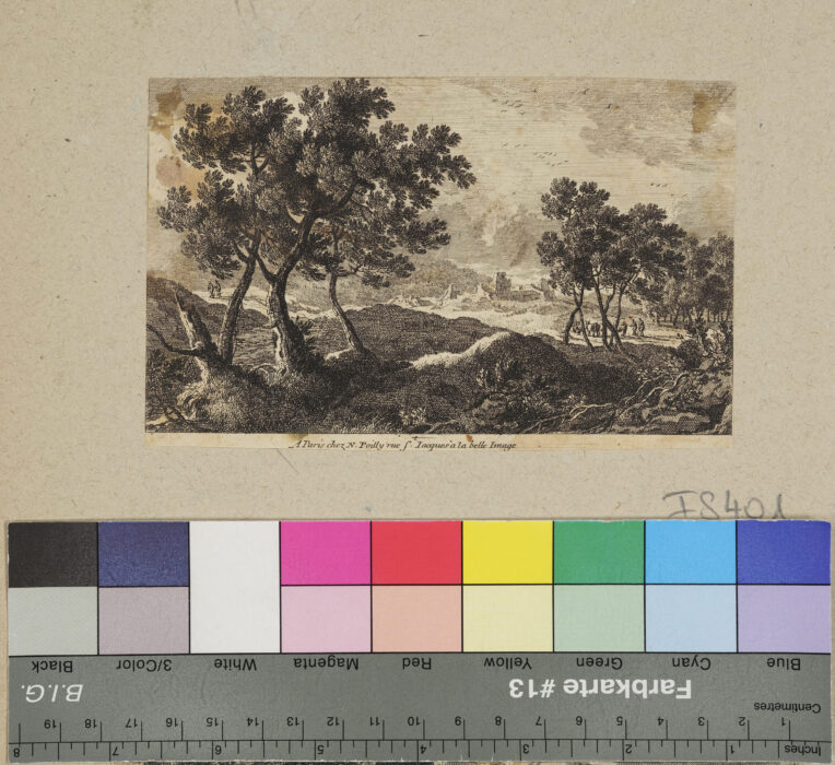 "8 Blätter verschiedene Landschaften", Landschaft mit Herde