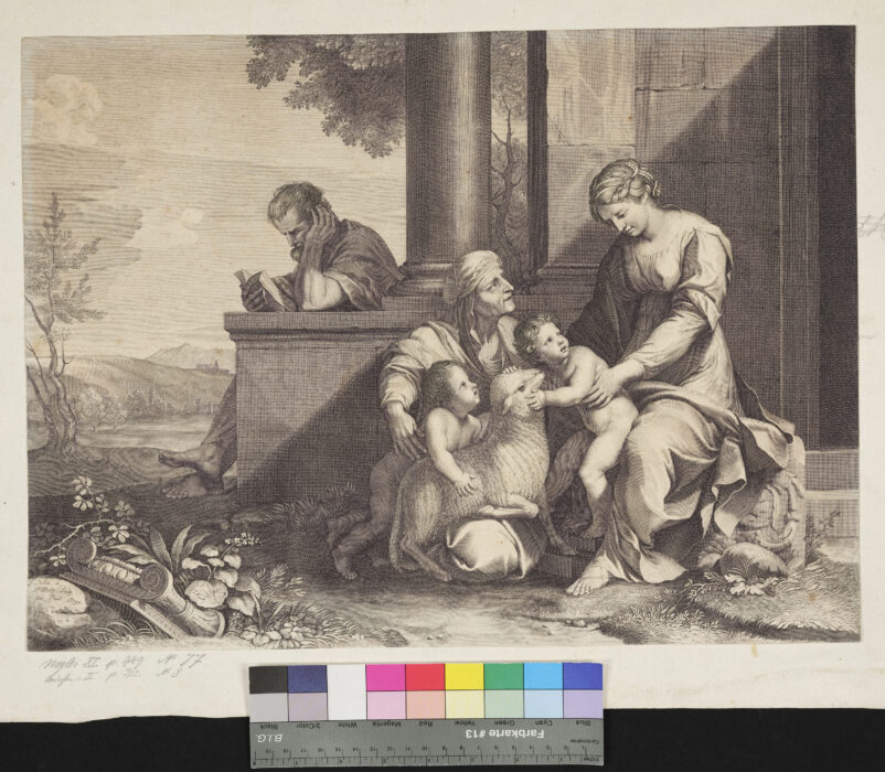 Die Heilige Familie / Die Heilige Sippe / mit Elisabeth und dem kleinen Johannes in einer Landschaft, Zacharias