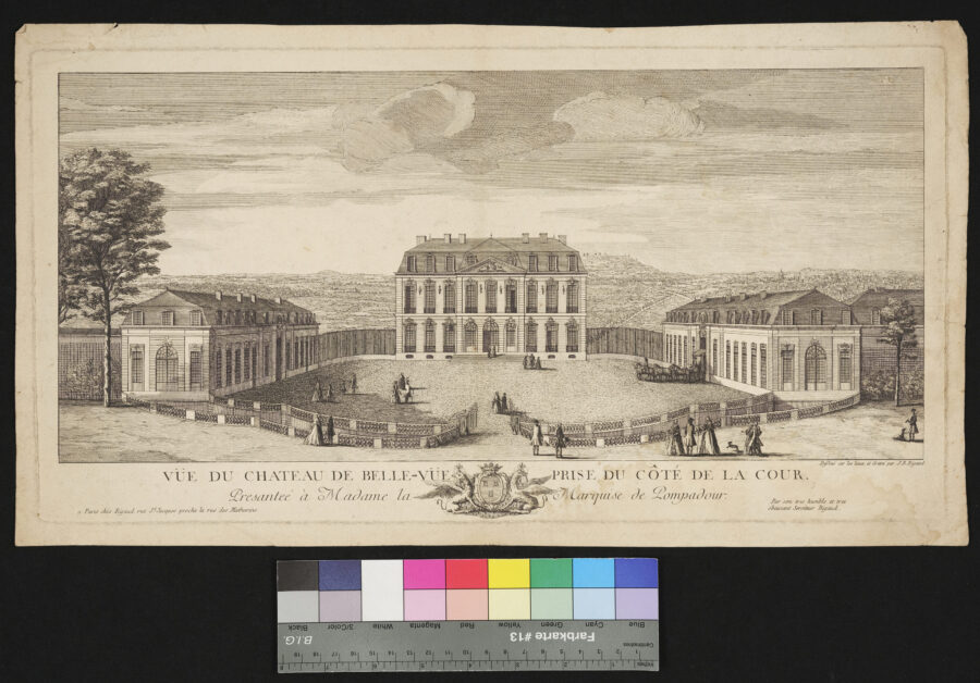 Ansicht des Schloss Belle - Vue, von vorne