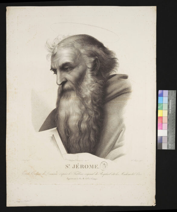 S. Jerome, Hieronymus, aus dem Gemälde Madonna del Pesce