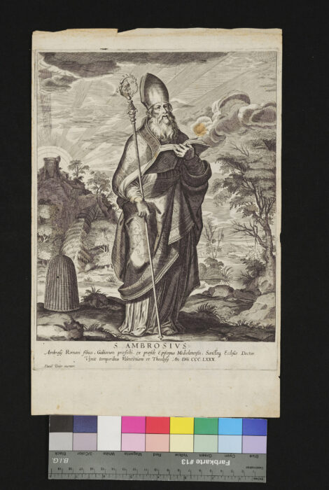 "3 Blätter, Die lateinischen Kirchenlehrer", Ambrosius