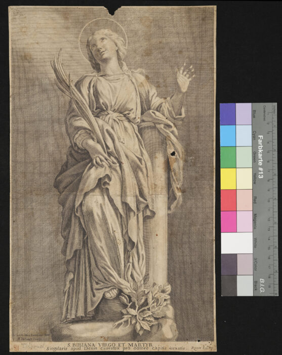S. Bibiana, Statue