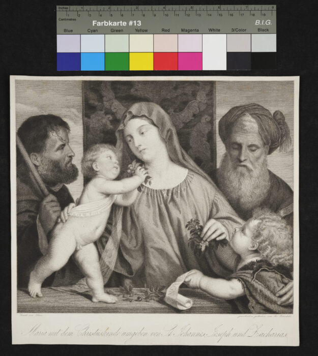 Maria mit dem Christuskind umgeben von Johannes, Josef und Zacharias