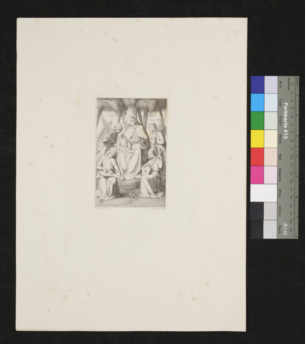 Album religiöser Kunst. Eine Sammlung christlicher Bildwerke der hervorragenden älteren und neueren Meister, Maria unter den Palmen