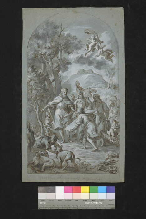Gründung von Klosterneuburg, Skizze für das Gemälde für Minoritenkirche Wien
