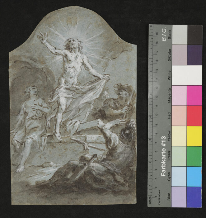 Auferstehung Christi, Kompositionsentwurf für ein Seitenaltarbild in der Pfarrkirche in Mauthausen