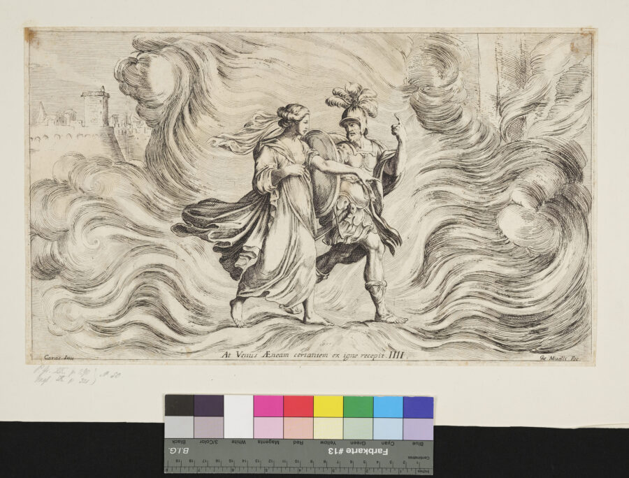 1 Blatt aus der Folge: L Enea vagante. At Venus Aeneam certantem ex igne recepit