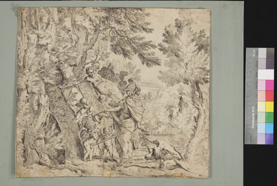 Venus bringt dem Aeneas die Waffen