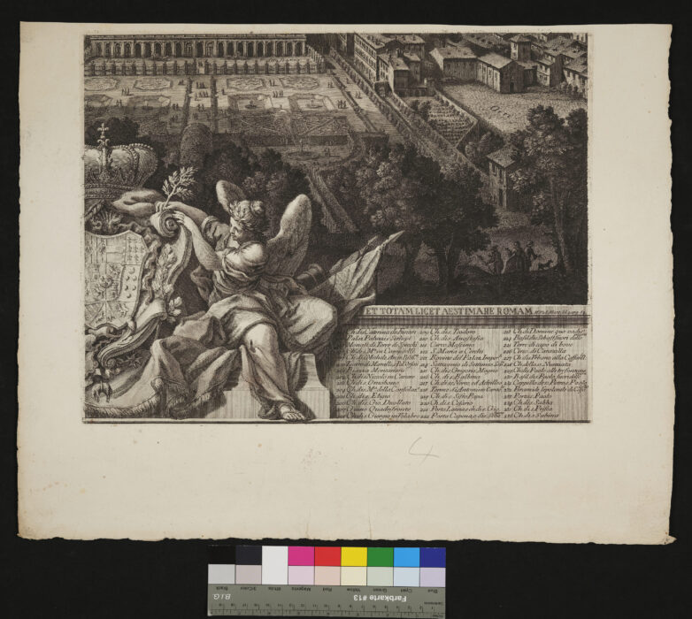  Flugperspektivansicht von Rom, Blatt IV
