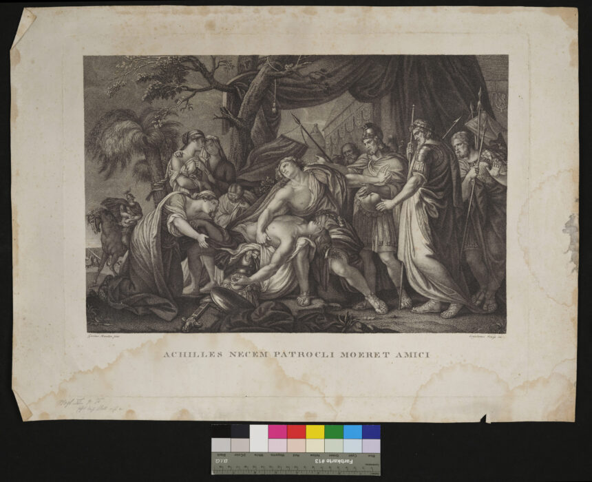 Achilles betrauert den Patroclus