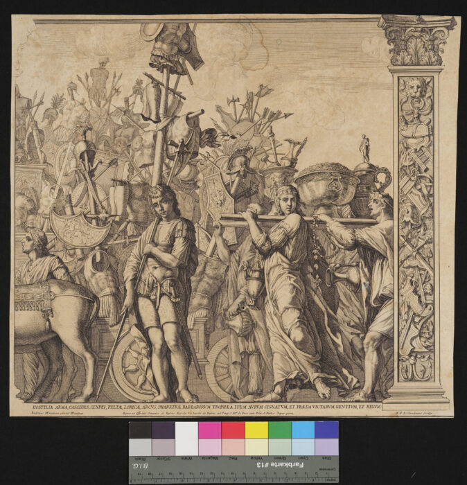 3 Blätter aus Triumph Julius Caesars