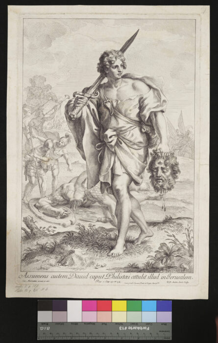 David mit dem Haupt des Goliaths