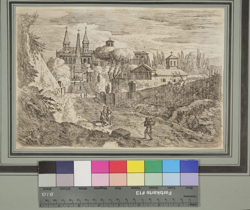 Italien, Landschaft mit Obelisk