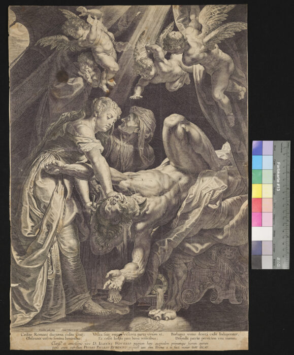 4 Blätter aus den "Imagines Saraphicae", Judith und Holofernes