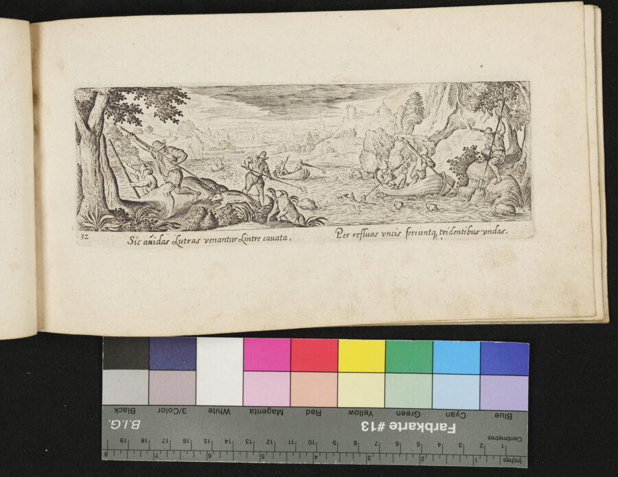 "Venationis, Piscationis etc.", Otterjagd mit Dreizack