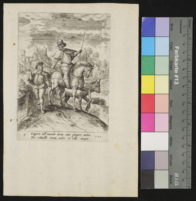 "Speculum Vitae", Reiter und Fußgeher