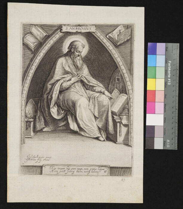 "4 Blätter: Die Kirchenväter.", Ambrosius