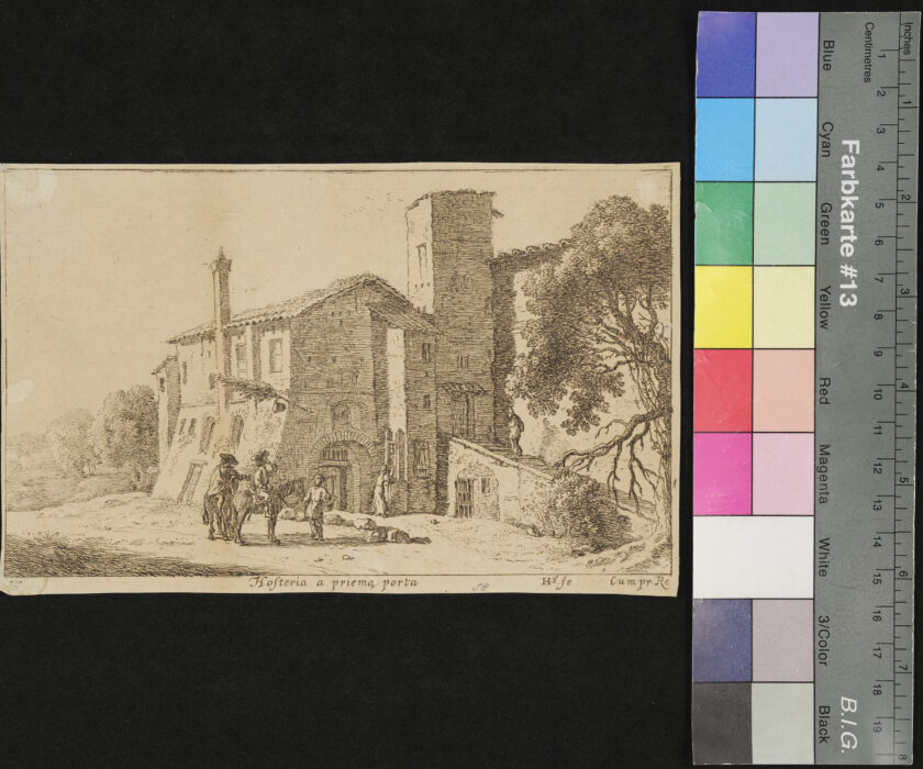 "Folge von 13 Blättern: Ansichten von Gegenden in und bei Rom", Ostaria a priema Porta