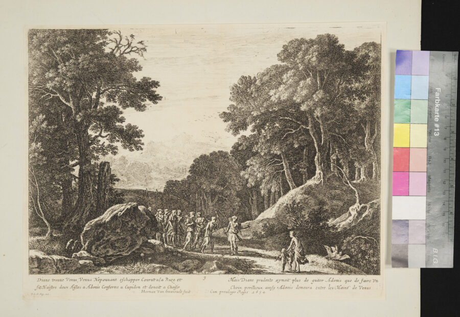 "Folge von 6 Blättern, Das Leben des Adonis", 3