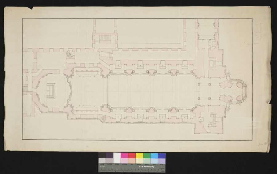 Grundriß der Kirche ca 1750 St. Florian