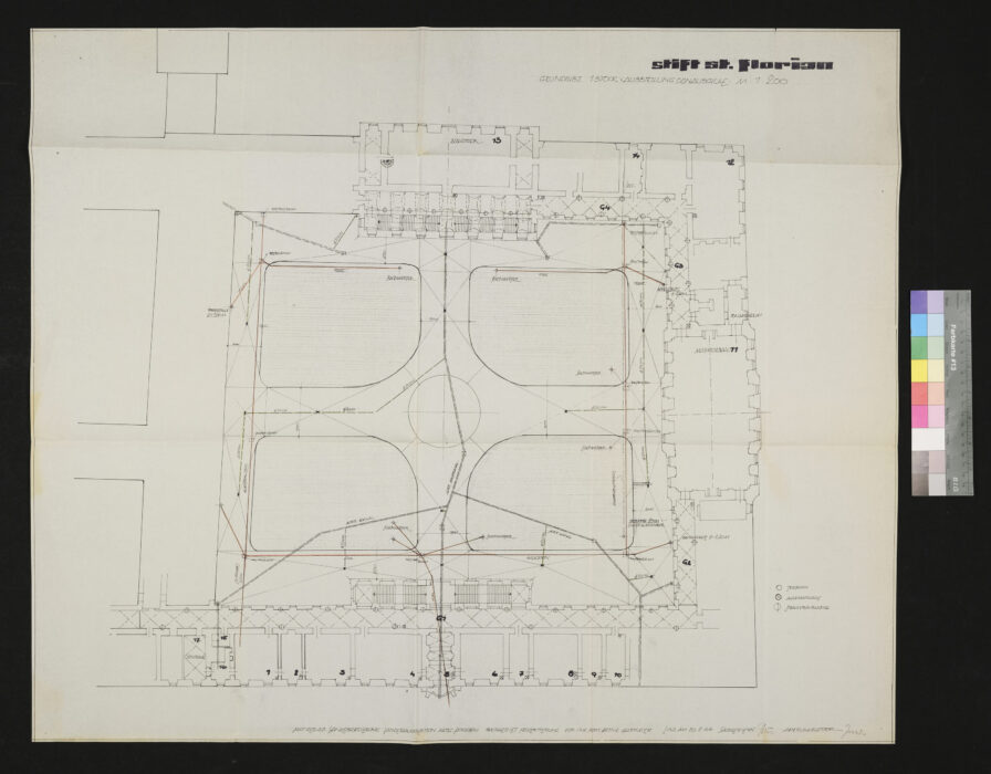 Plan Ausstellung 1965 "Donauschule" St. Florian
