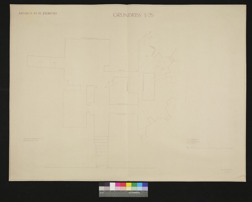 Grundriß der Krypta 1948 St. Florian