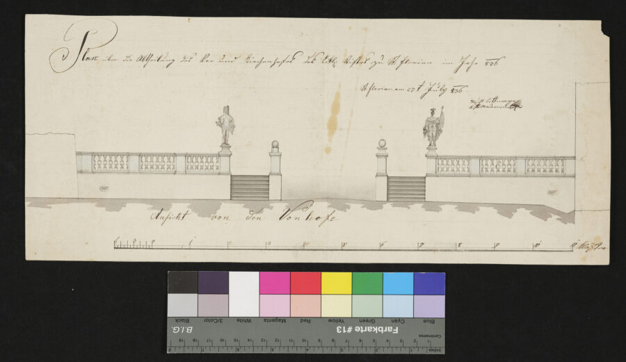Balustrade im äußeren Stiftshof 1836 St. Florian