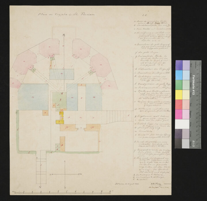 Plan der Krypta 1882 St. Florian