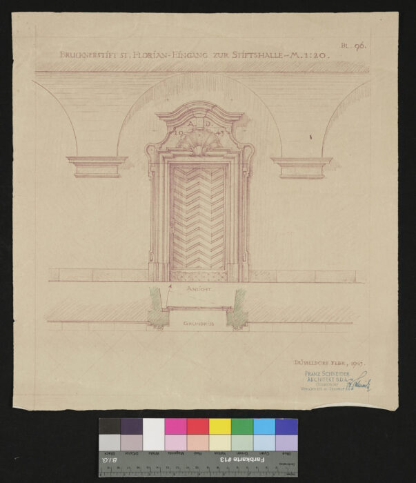 Entwurf zum Eingang in die Prälatenhalle St. Florian 1943