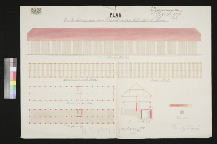 Plan zum Ziegelstadel 1871