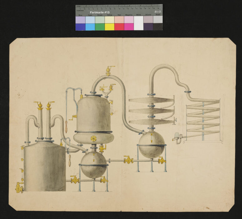 Plan einer Spiritusfabrik für das Stift St. Florian 1853 Blatt 1