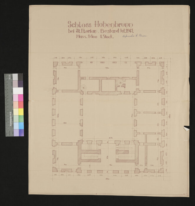 Schloß Hohenbrunn Erdgeschoß Grundriß