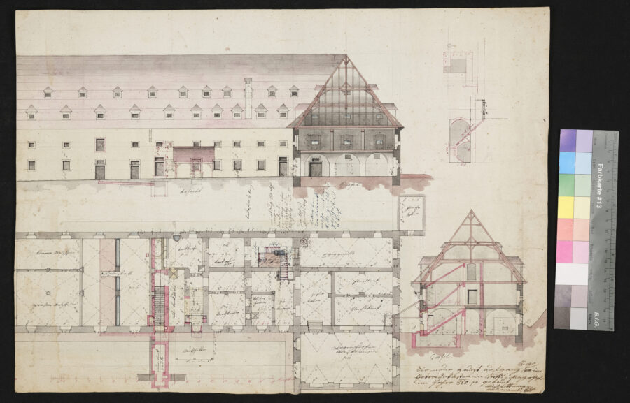 Neuer Hauptaufgang zum Getreidekasten 1850 St. Florian