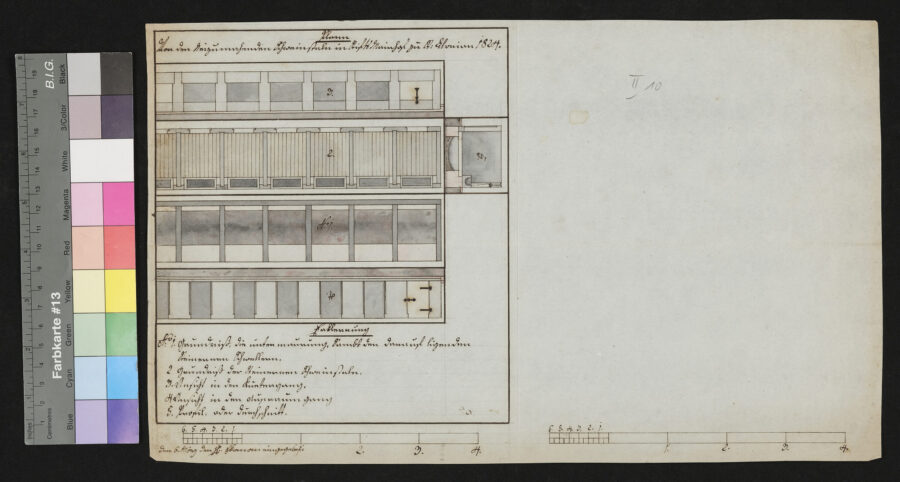Plan für den neuen Schweinestall mit Kostenüberschlag 1824 (2) St. Florian