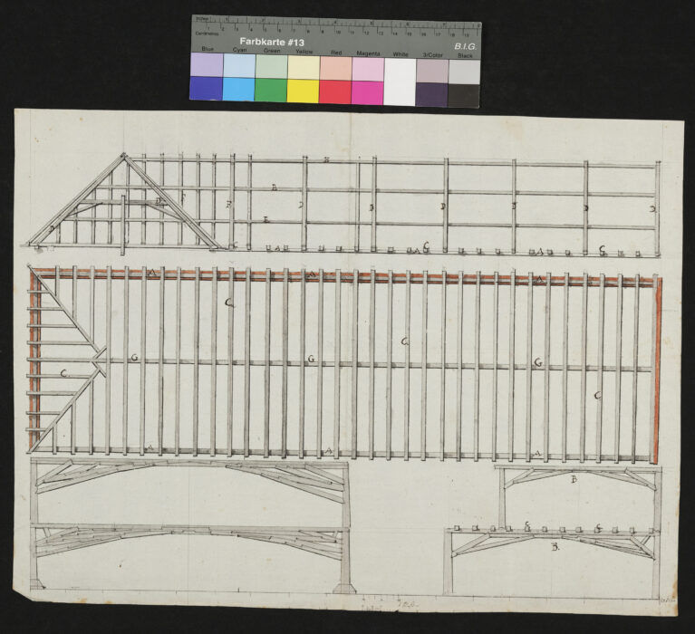 Dachstuhl Wagenremise 1825 St. Florian