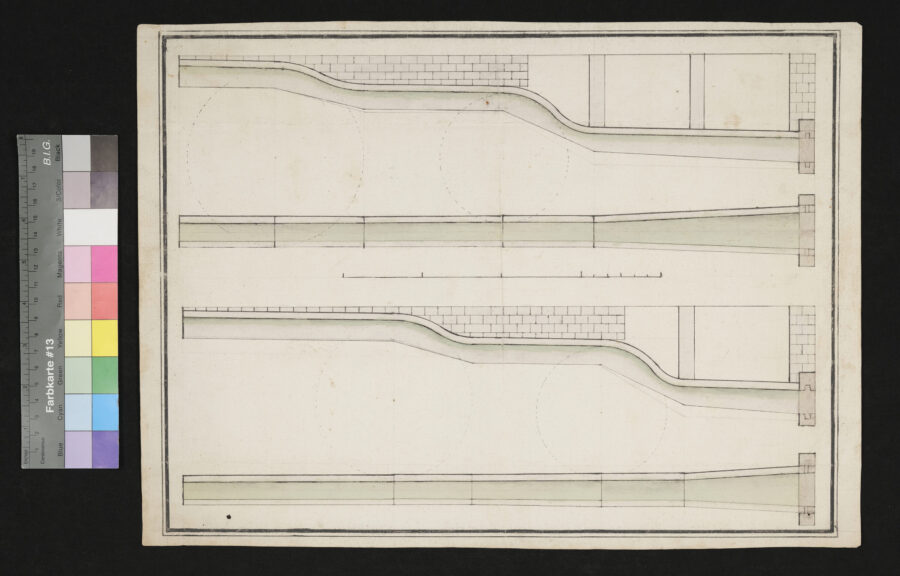 Brunnhaus und Druckwerk in Hohenbrunn 1749